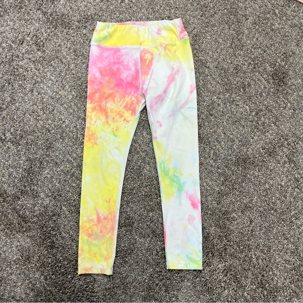 Zyia active leggings girls small‎ tie dye athletic pull on stretch pants active